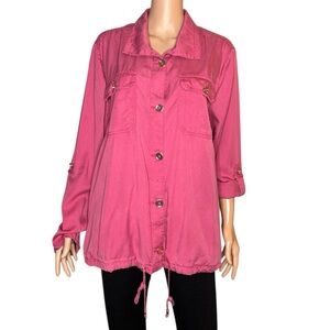 Chico's shirt jacket pink size 16/18